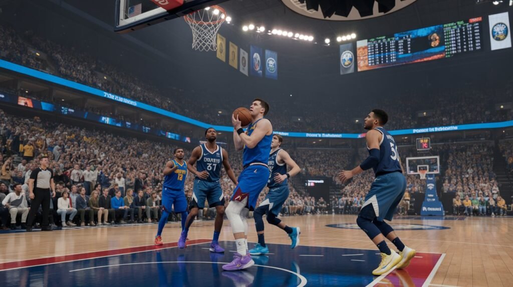 denver nuggets vs timberwolves match player stats