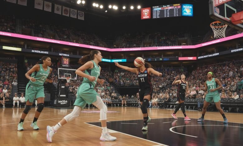 new york liberty vs las vegas aces match player stats