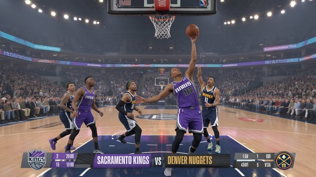 sacramento kings vs denver nuggets match player stats