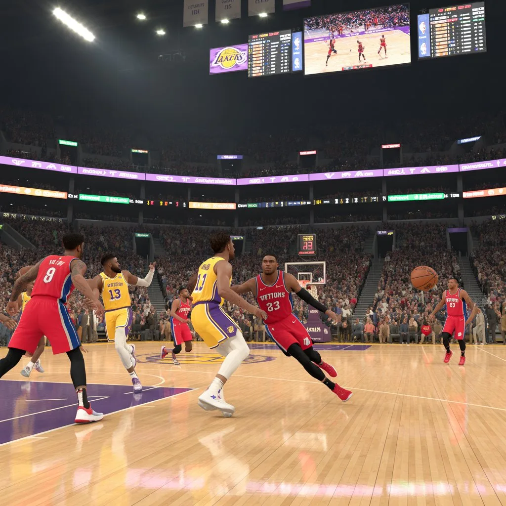 detroit pistons vs lakers match player stats
