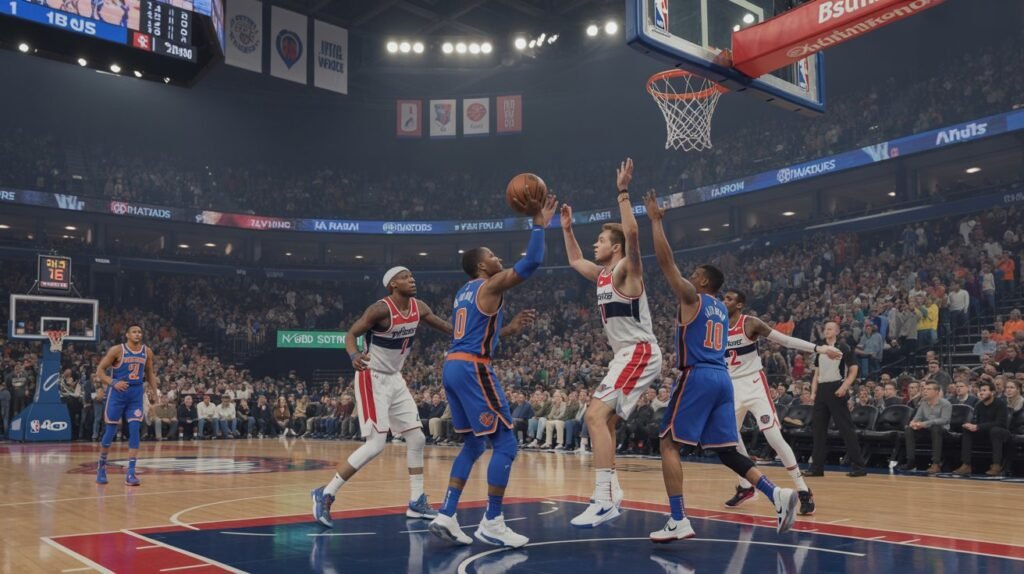 knicks vs washington wizards match player stats