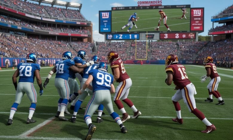 new york giants vs washington commanders match player stats