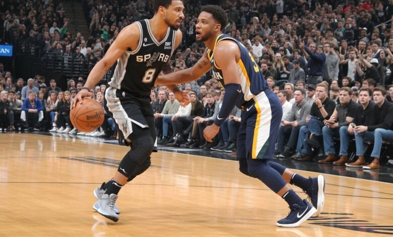san antonio spurs vs utah jazz match player stats