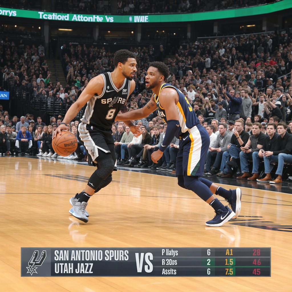 san antonio spurs vs utah jazz match player stats