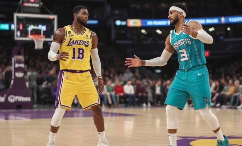 lakers vs charlotte hornets match player stats