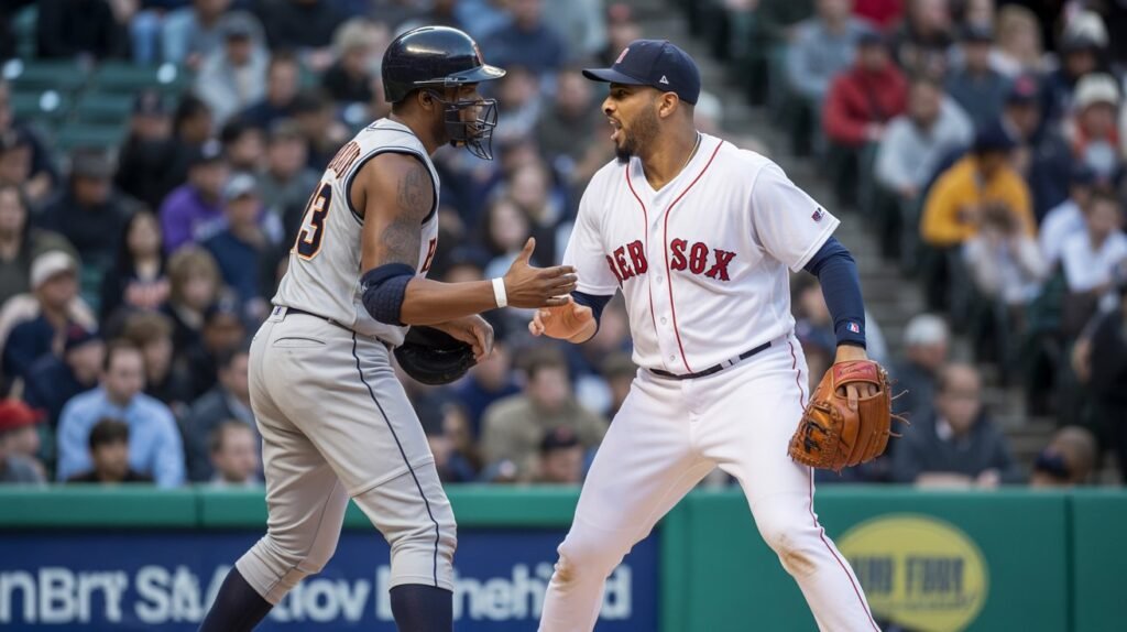 red sox vs detroit tigers match player stats