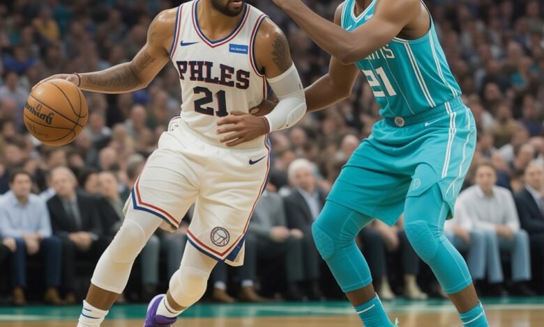 76ers vs charlotte hornets match player stats