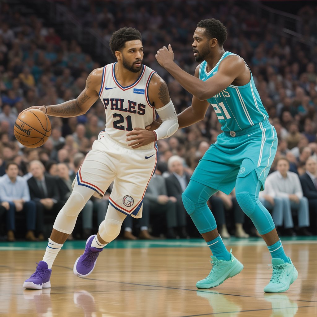 76ers vs charlotte hornets match player stats