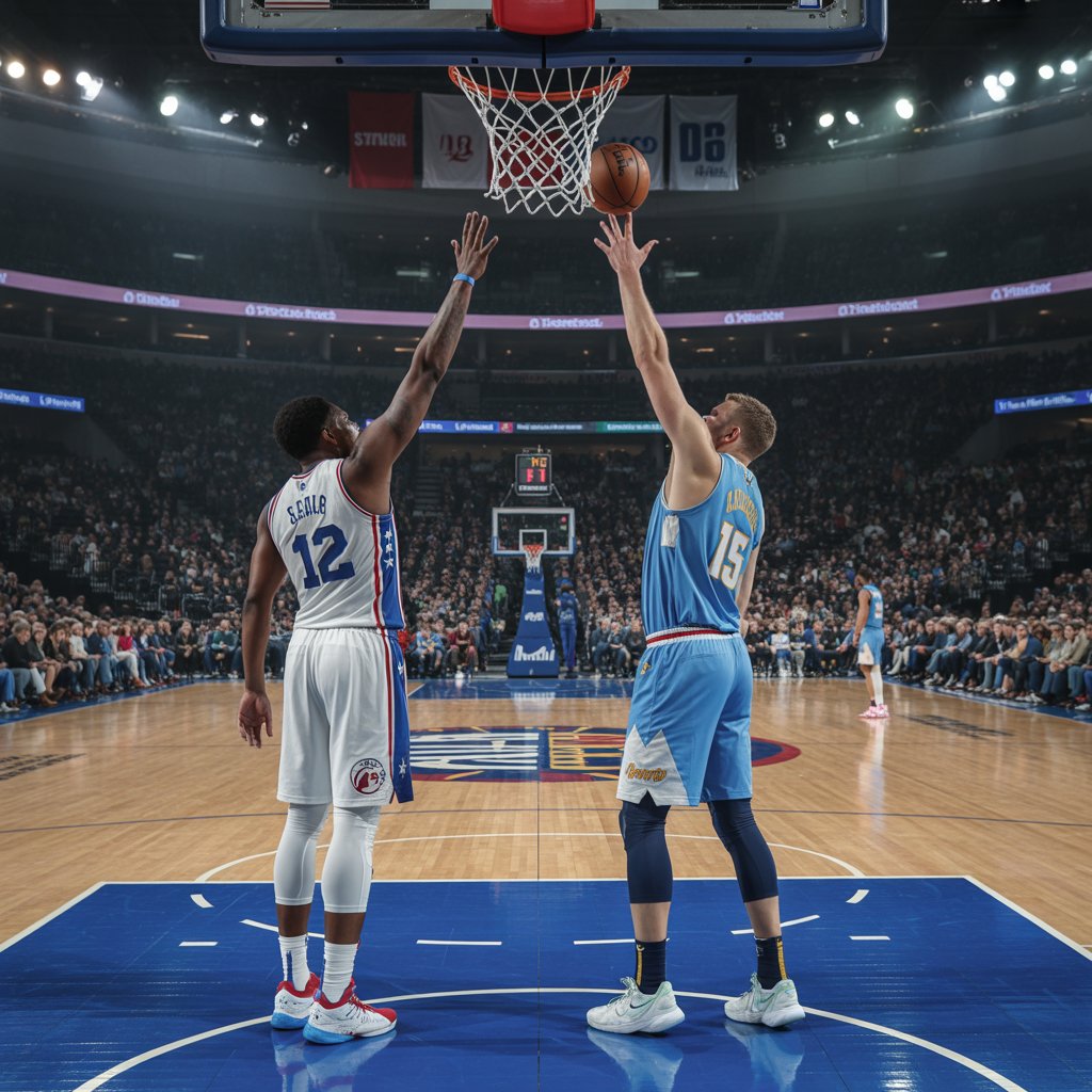 76ers vs denver nuggets match player stats
