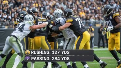 steelers vs las vegas raiders match player stats