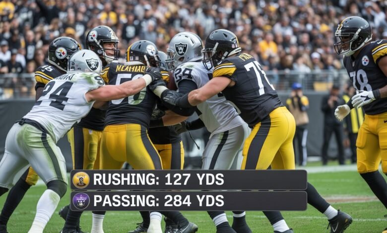 steelers vs las vegas raiders match player stats