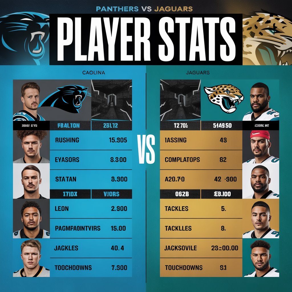 carolina panthers vs jacksonville jaguars match player stats