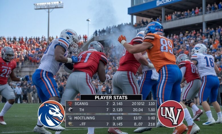 boise state broncos football vs unlv football match player stats
