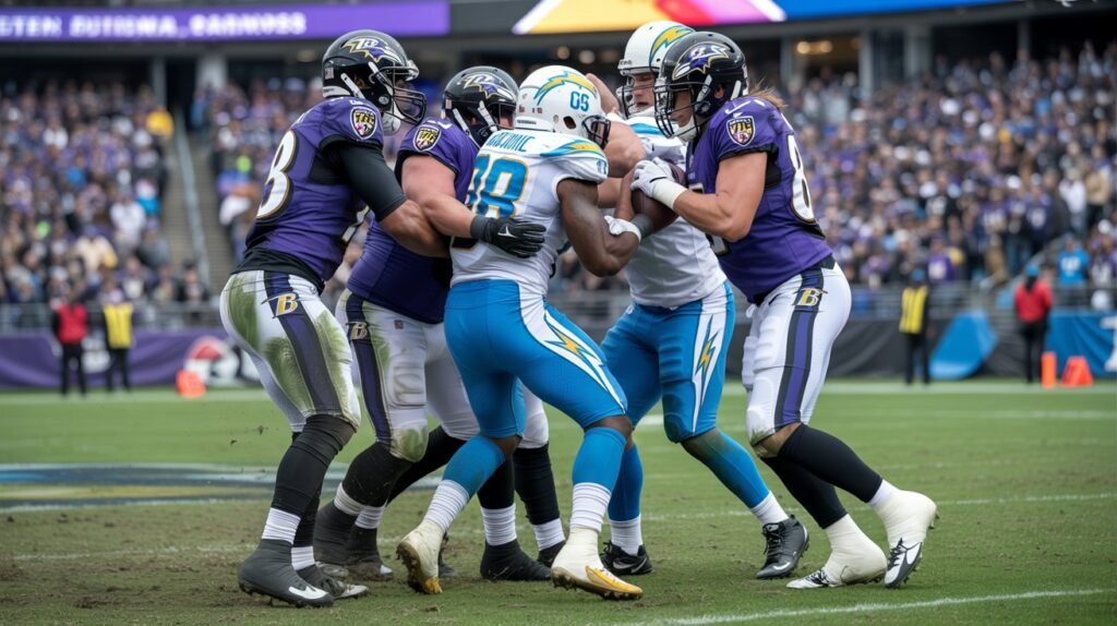 baltimore ravens vs chargers match player stats