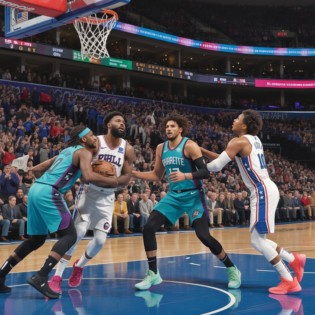 76ers vs charlotte hornets match player stats