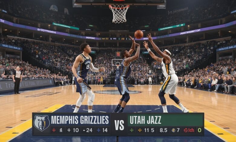 memphis grizzlies vs utah jazz match player stats