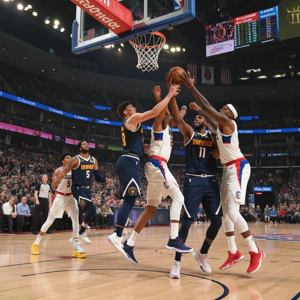 denver nuggets vs clippers match player stats