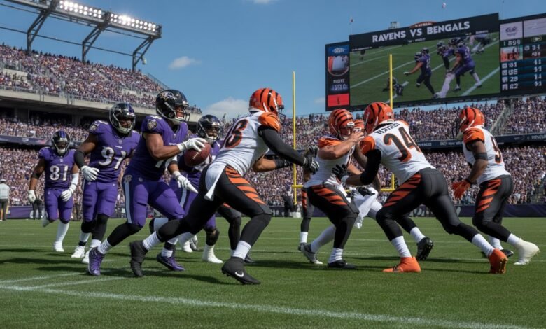 baltimore ravens vs bengals match player stats