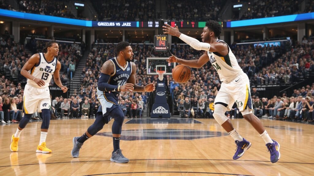 memphis grizzlies vs utah jazz match player stats