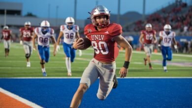 unlv football vs boise state broncos football match player stats