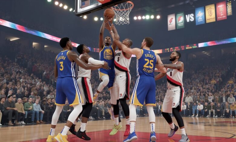 golden state warriors vs portland trail blazers match player stats