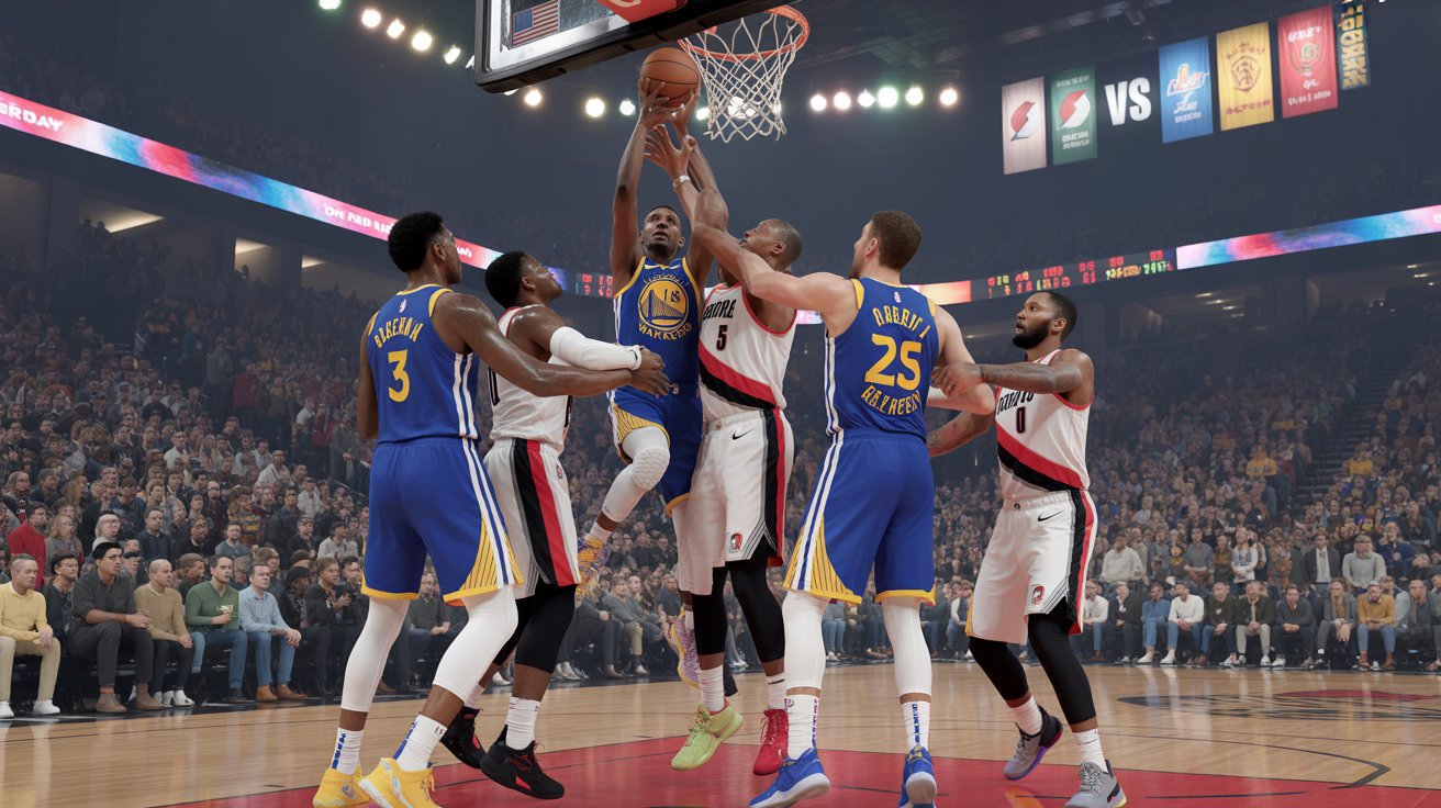 golden state warriors vs portland trail blazers match player stats