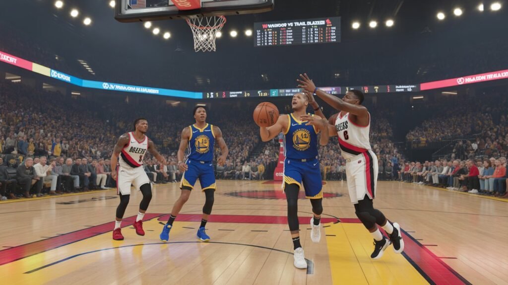 golden state warriors vs portland trail blazers match player stats