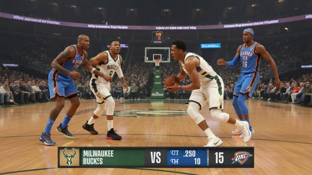 milwaukee bucks vs okc thunder match player stats