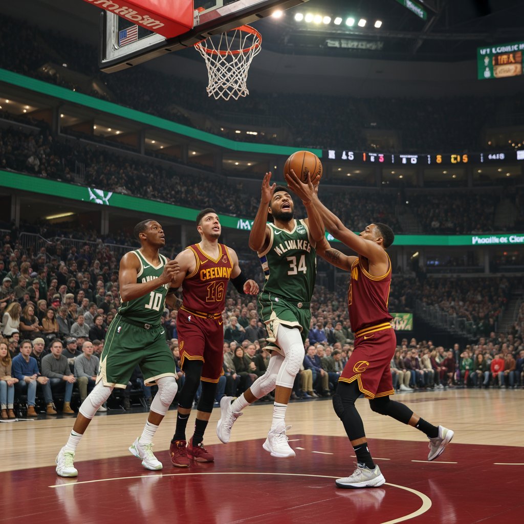milwaukee bucks vs cleveland cavaliers match player stats