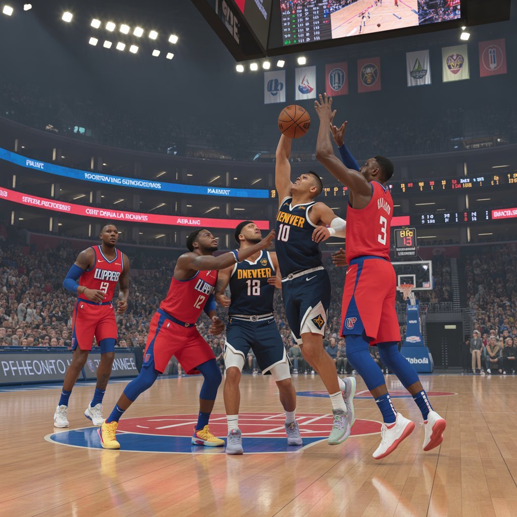 la clippers vs denver nuggets match player stats