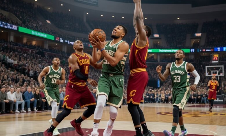 milwaukee bucks vs cleveland cavaliers match player stats