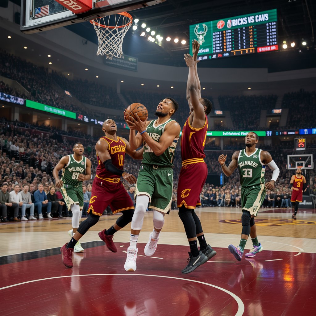 milwaukee bucks vs cleveland cavaliers match player stats