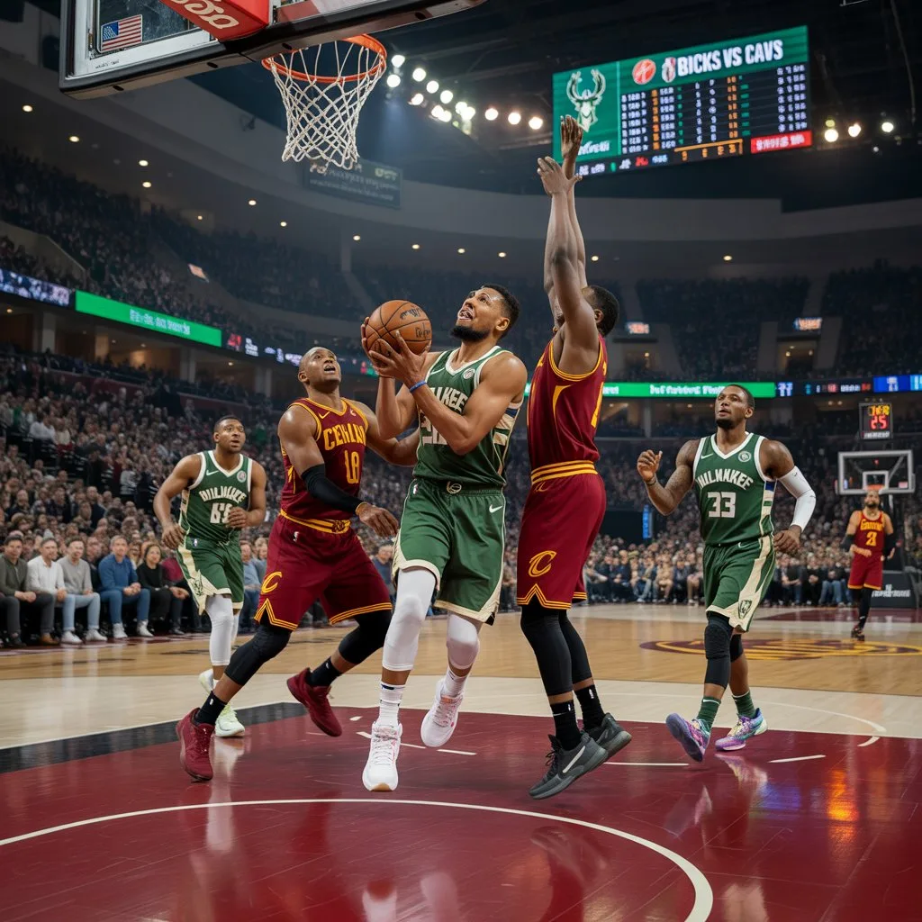 milwaukee bucks vs cleveland cavaliers match player stats