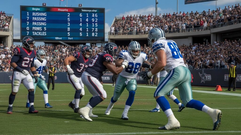 houston texans vs dallas cowboys match player stats