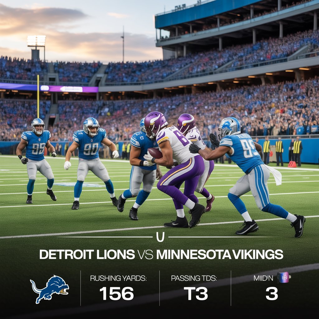 detroit lions vs minnesota vikings match player stats