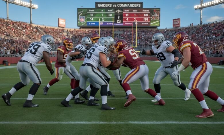 las vegas raiders vs washington commanders match player stats