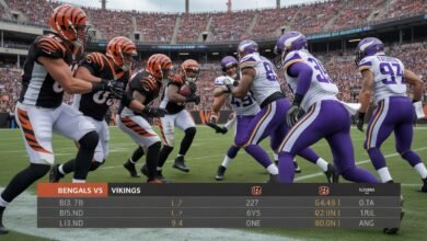 bengals vs minnesota vikings match player stats