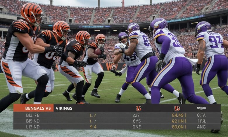 bengals vs minnesota vikings match player stats