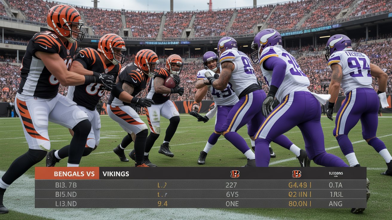 bengals vs minnesota vikings match player stats