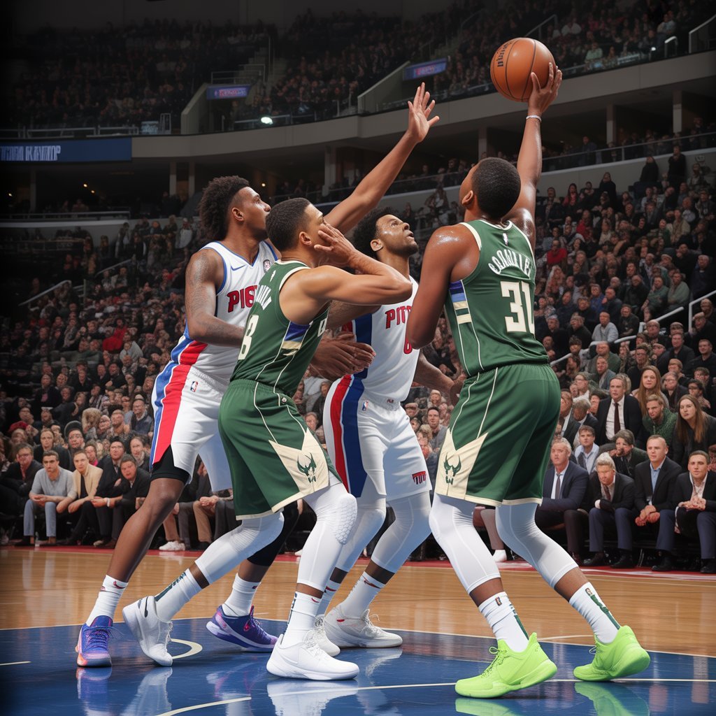 milwaukee bucks vs detroit pistons match player stats
