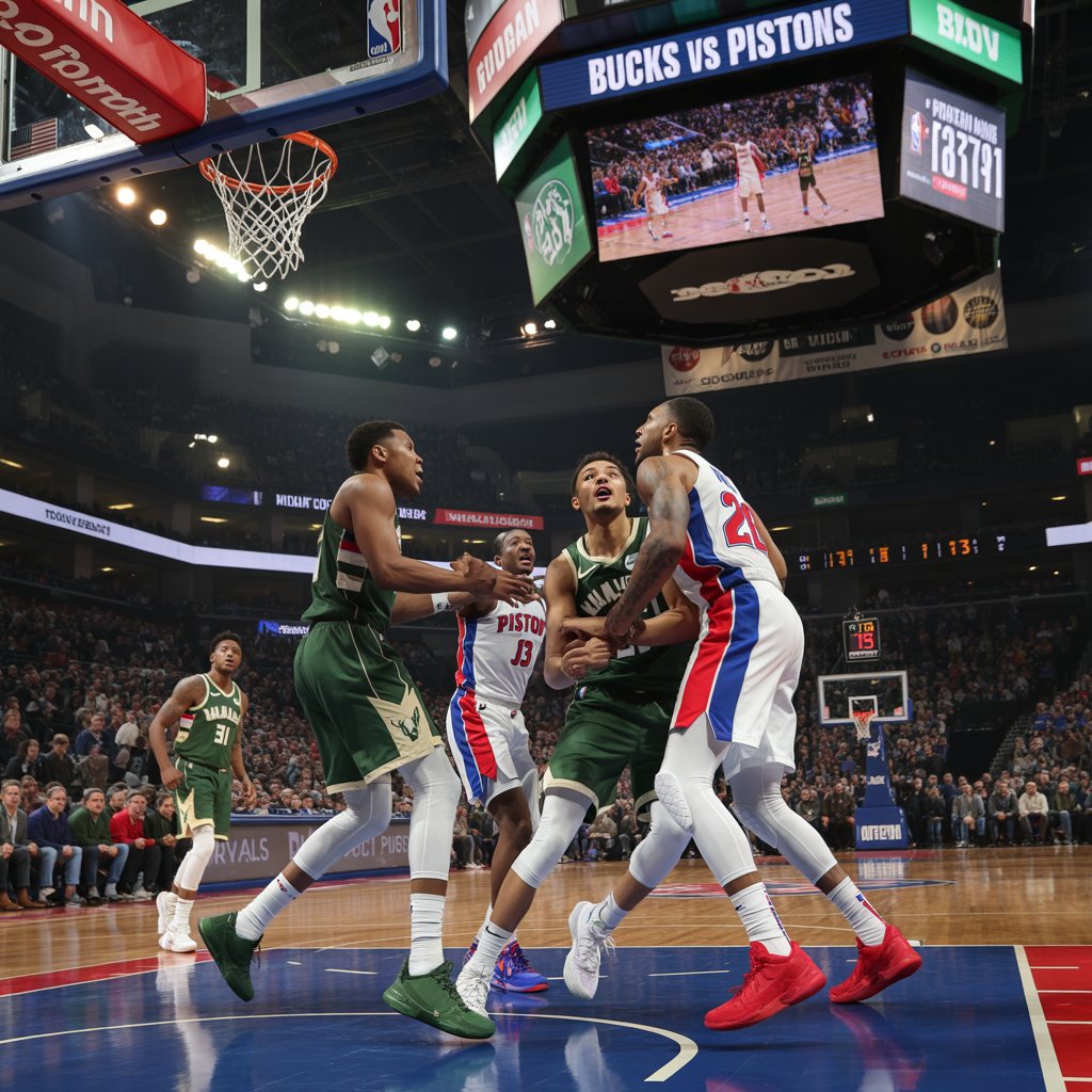 milwaukee bucks vs detroit pistons match player stats