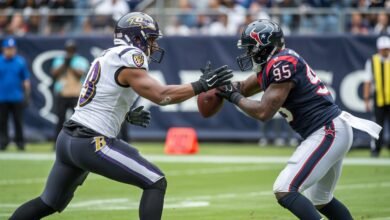 baltimore ravens vs texans match player stats