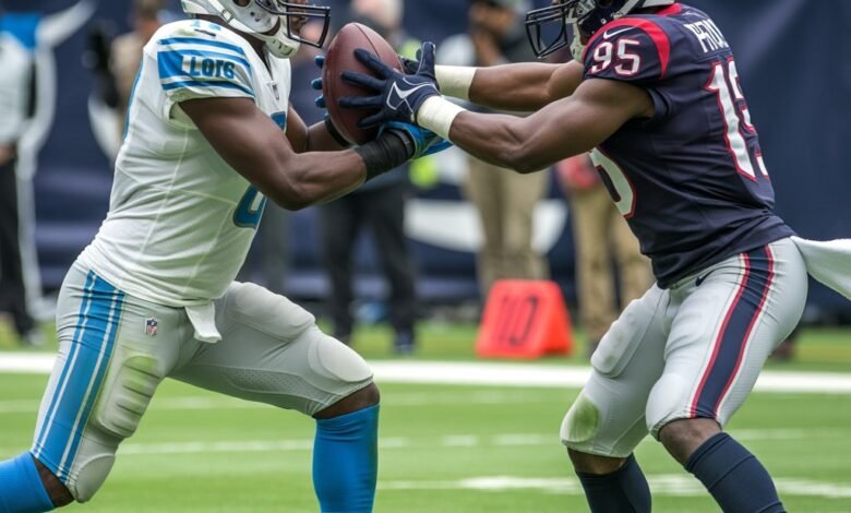 detroit lions vs houston texans match player stats
