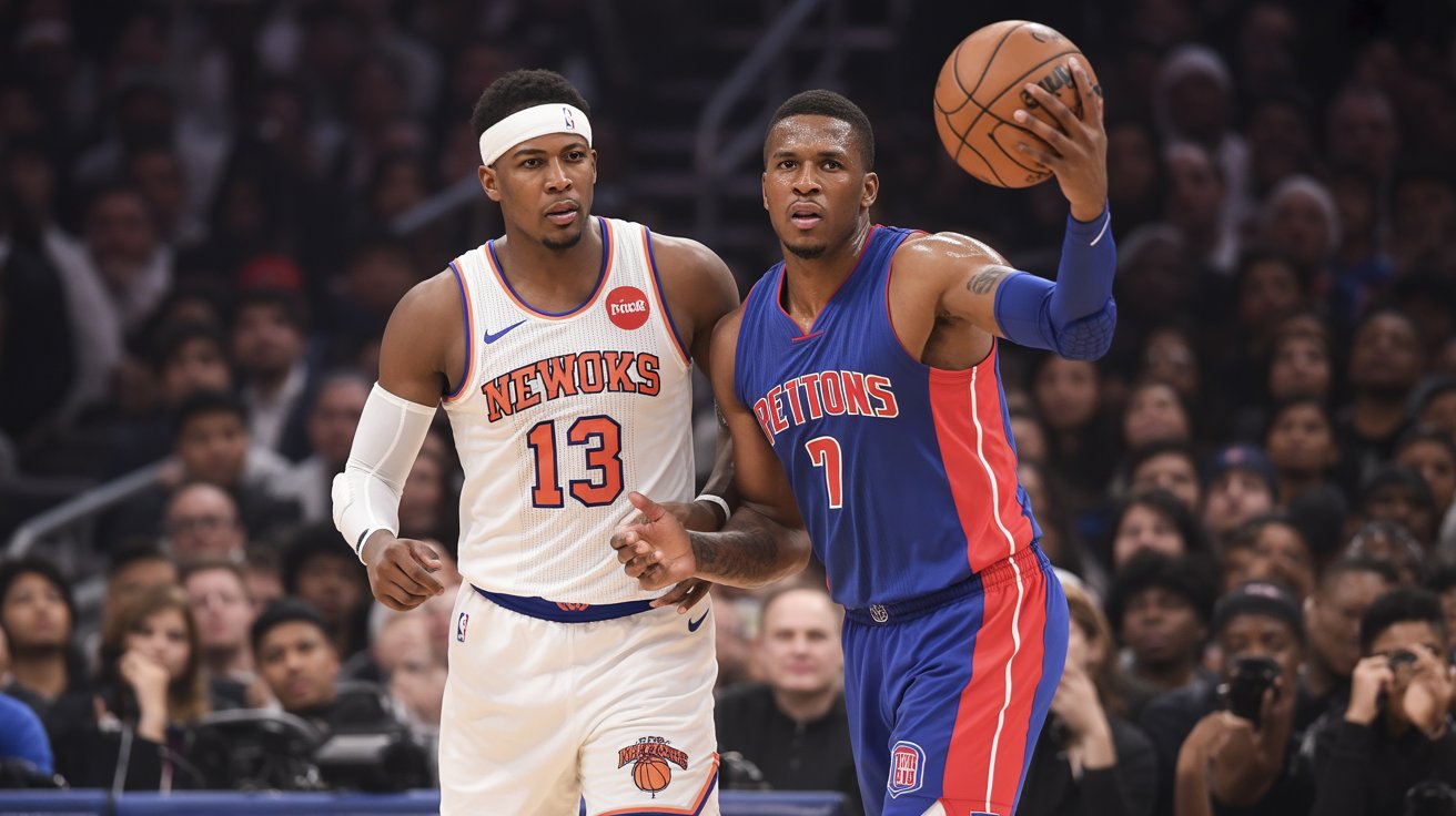 knicks vs detroit pistons match player stats