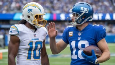 los angeles chargers vs new york giants match player stats