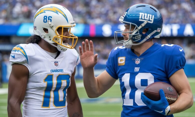 los angeles chargers vs new york giants match player stats