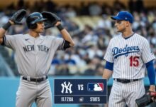 new york yankees vs dodgers match player stats