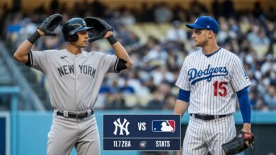 new york yankees vs dodgers match player stats