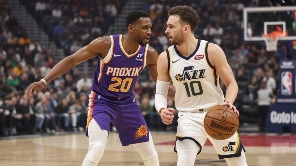 utah jazz vs phoenix suns match player stats