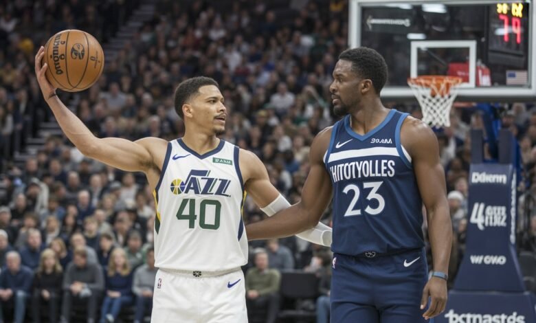 utah jazz vs timberwolves match player stats